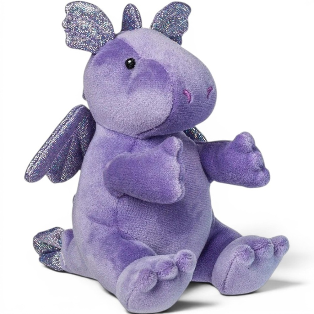 Mary Meyer‎ Smootheez Little Gems Dragon 5" Purple Squishy Velour Plush Sparkly